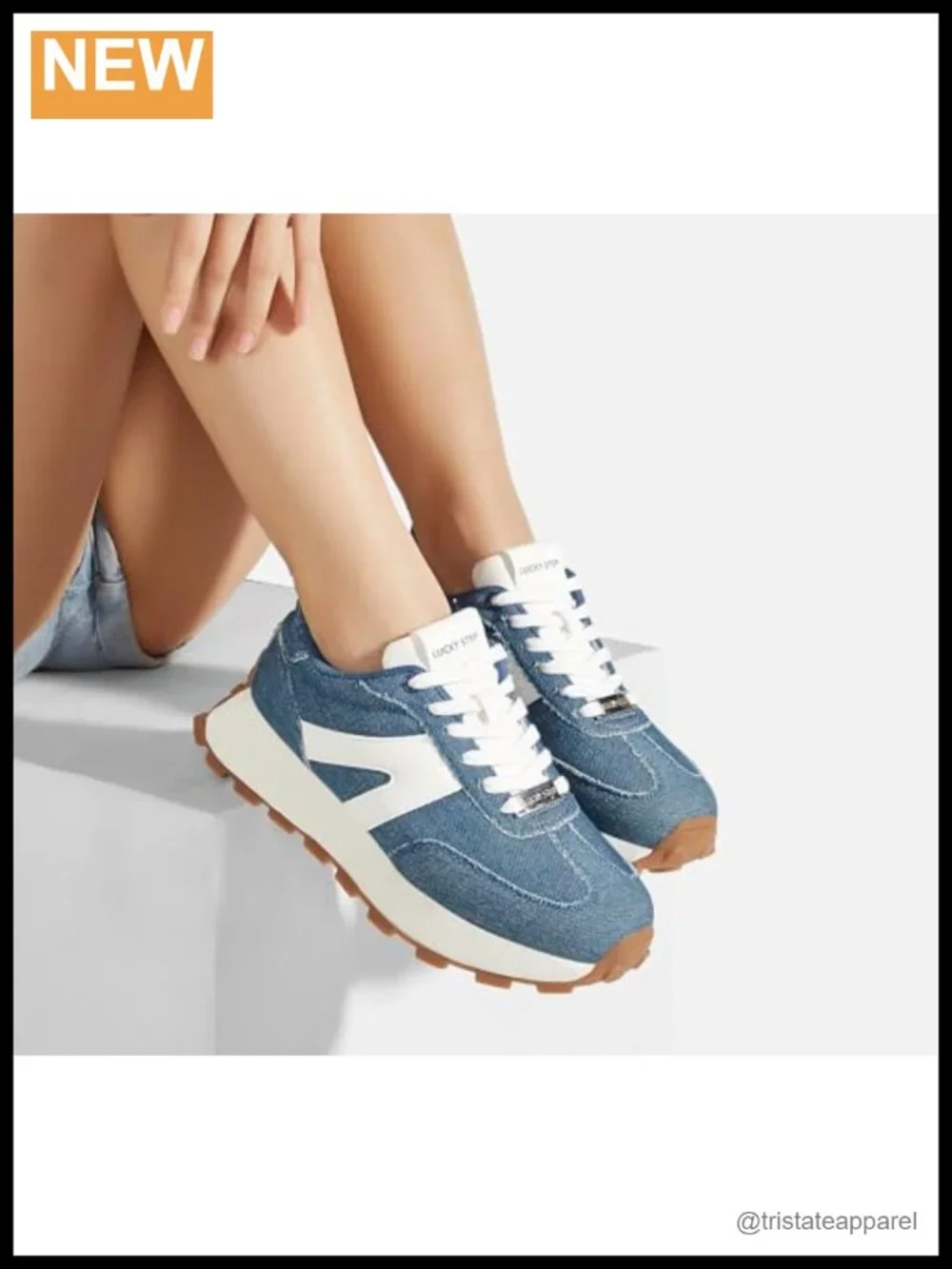 Platform Fashion Sneakers Lace-Up Casual Walking Tennis Shoes